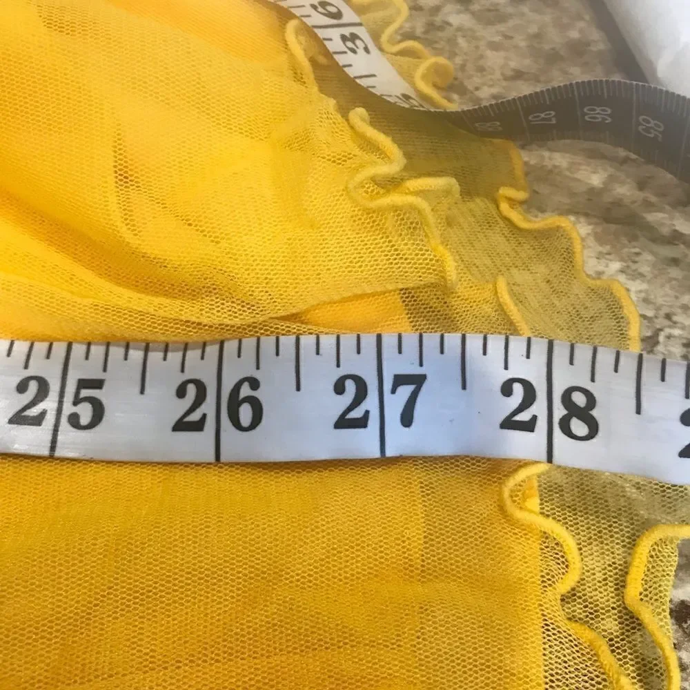 Giorgio Fiodine Yellow Blouse Plus Size Womens 26 28 NWT - Picture 9 of 16